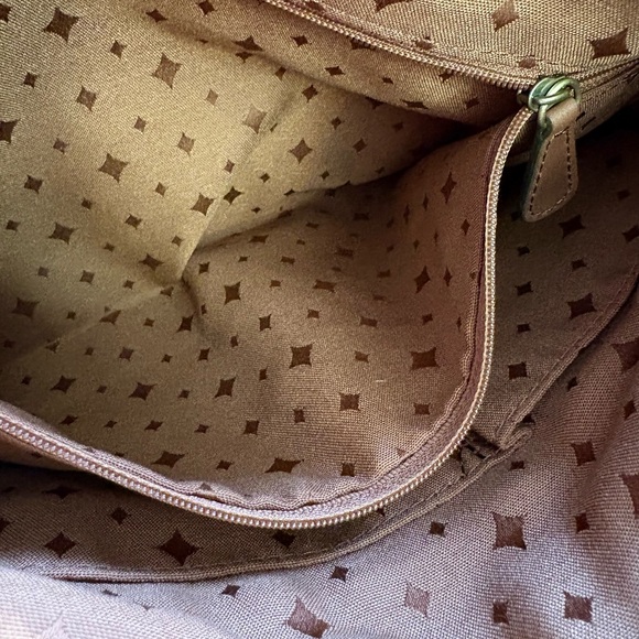 Fossil Explorer Woven Triple Zip Hipster Crossbody Iridescent Blue Leather Trim - Picture 7 of 11